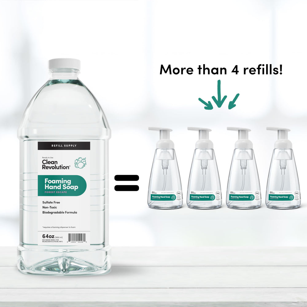 Envase reciclable de Clean Revolution para hogar sostenible.