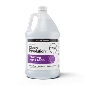 Clean Revolution jabon espumoso en dispensador listo para uso diario, piel suave