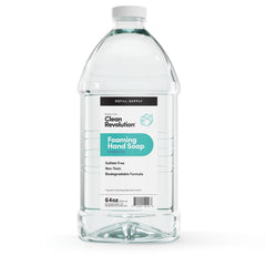 Clean Revolution Jabón de manos espuma relleno 64oz con espuma cremosa para limpieza suave