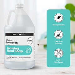 Recarga de 128 oz de espuma de Clean Revolution para dispensador recargable