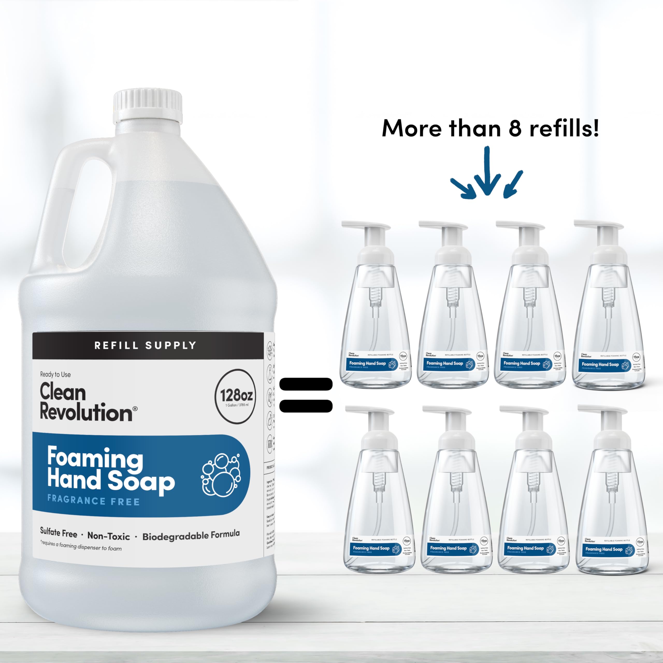 Sin fragancia Clean Revolution, lavado neutro y suave.