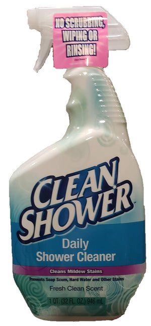 Clean Shower Scrub Free, volcado de la botella, limpieza diaria rápida sin esfuerzo en la ducha.