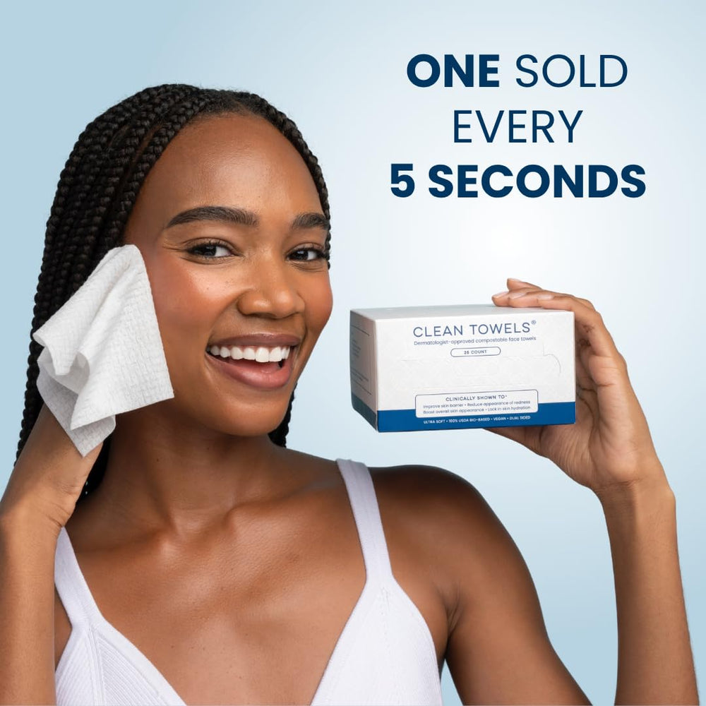 Clean Skin Club - toallas desechables para retoques de maquillaje y limpieza