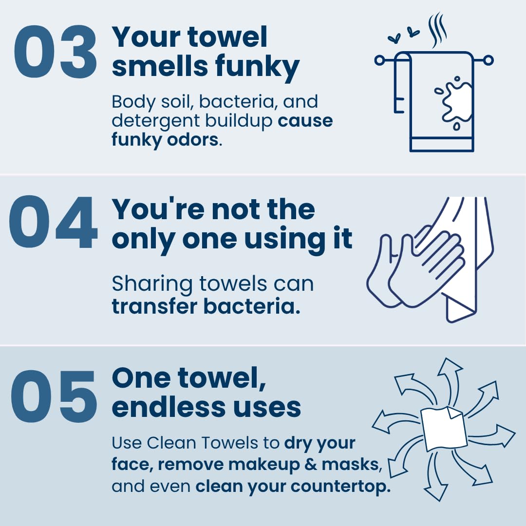 Clean Skin Club - toallas faciales desechables para retirar maquillaje sin irritar