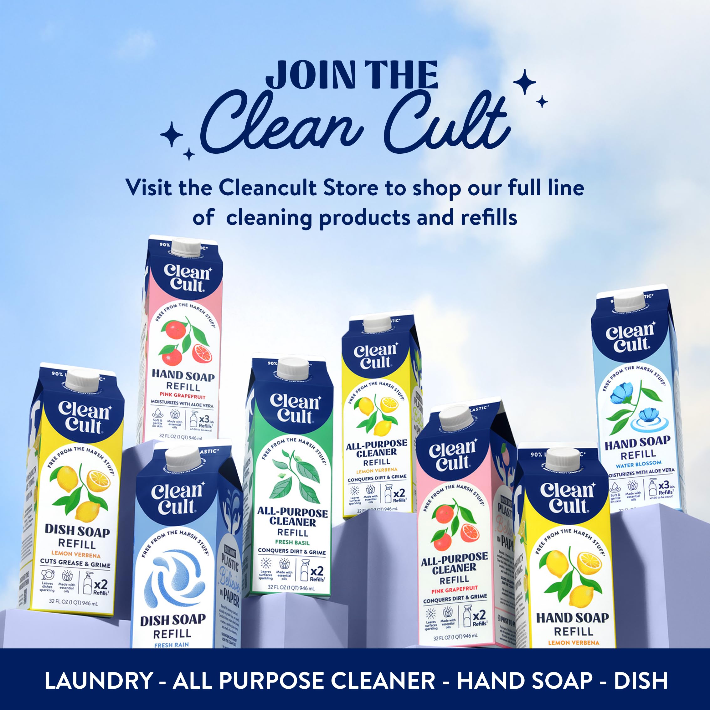 Cleancult empaque de papel, opción sostenible para hogar