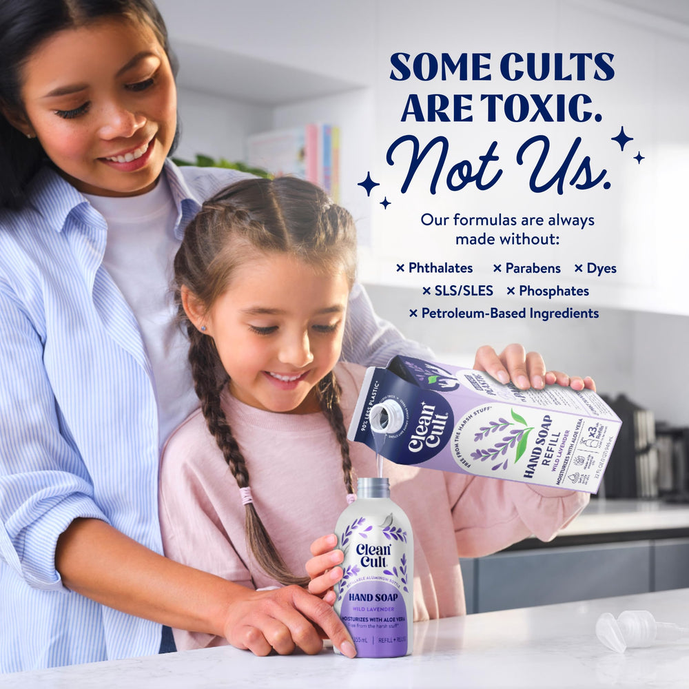 Cleancult jabón lavanda con aceite de oliva, cuida la barrera cutánea.