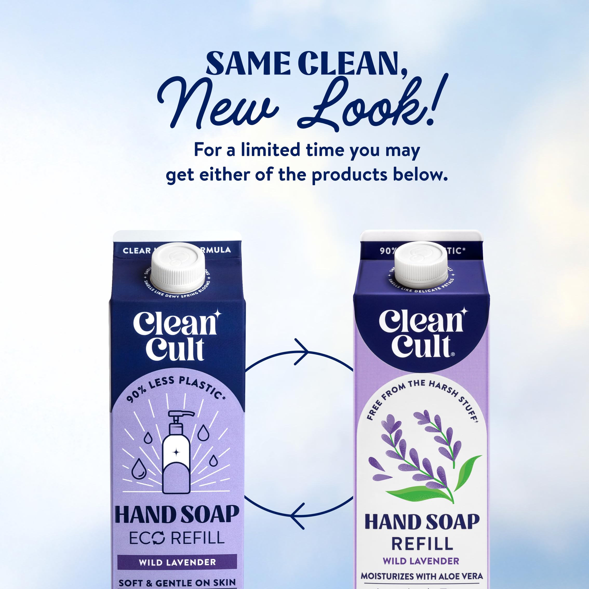 Cleancult jabón lavanda sin ftalatos, fórmula suave para piel sensible.