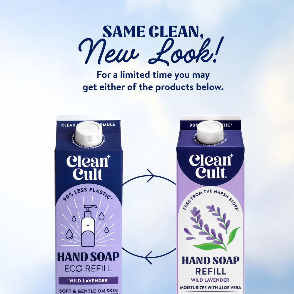 Cleancult jabón lavanda sin ftalatos, fórmula suave para piel sensible.