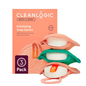 Cleanlogic bolsa exfoliante para jabón facilita una exfoliación suave y limpieza profunda.
