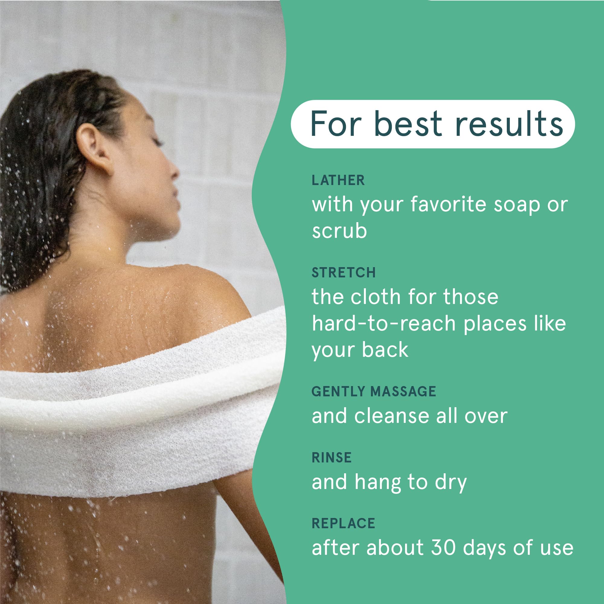 Cleanlogic masaje circular para piel suave, mejora la experiencia de ducha