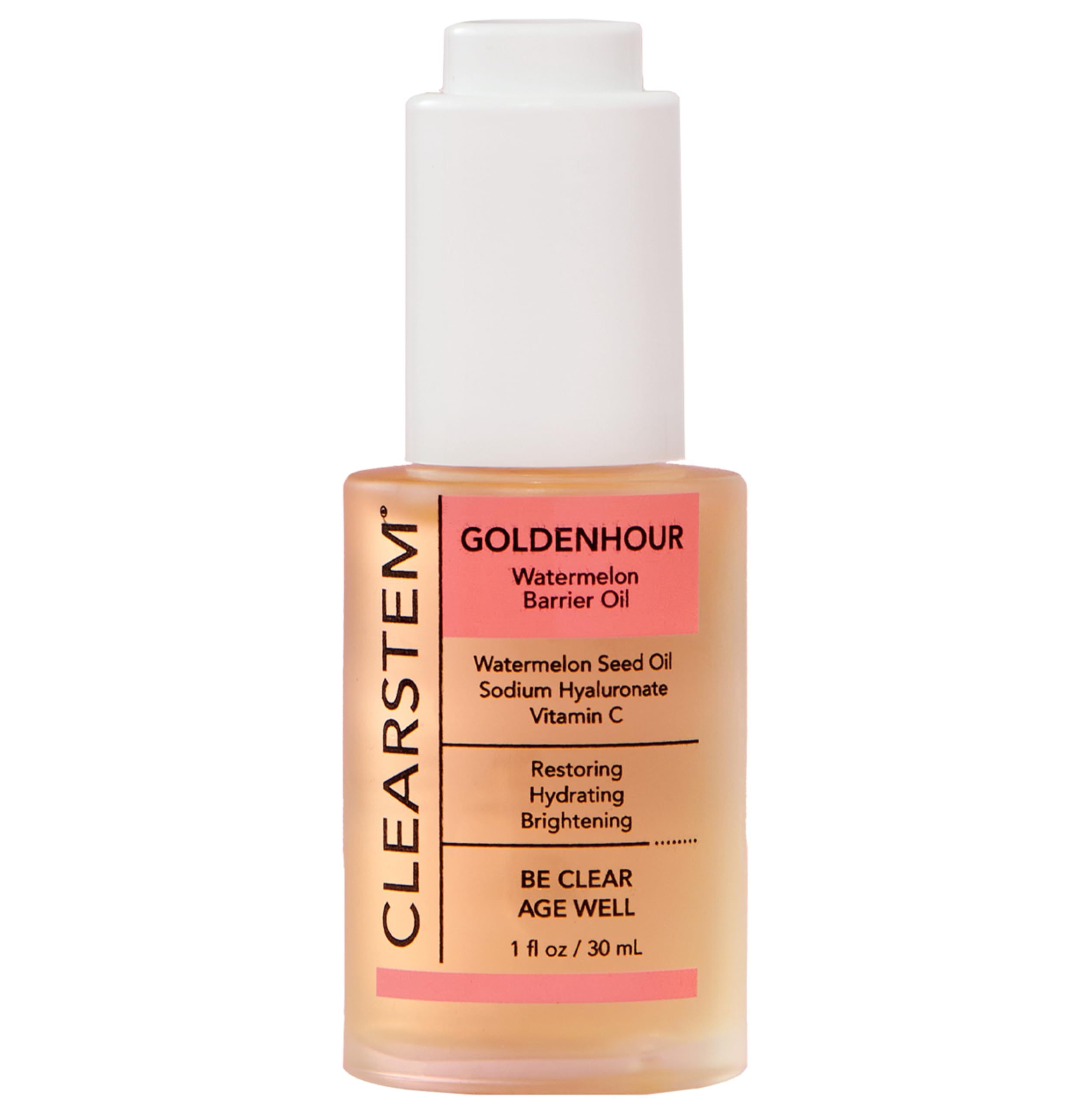 CLEARSTEM GOLDENHOUR botella hidratante para piel suave y radiante