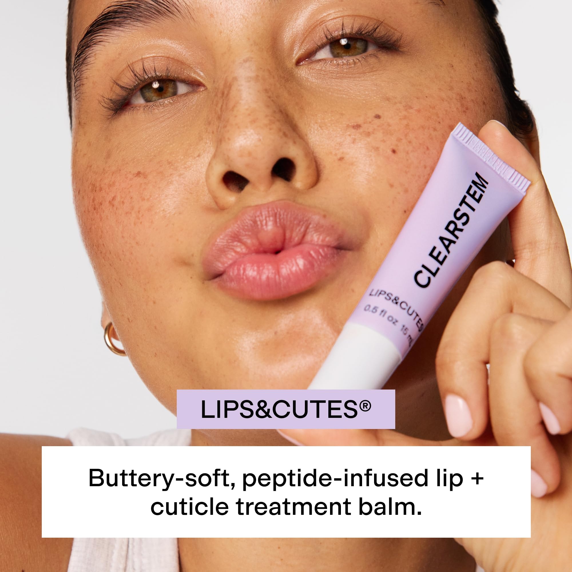 CLEARSTEM Lips&CUTES cuidado de cutículas con bálsamo 2 en 1 para uñas suaves.