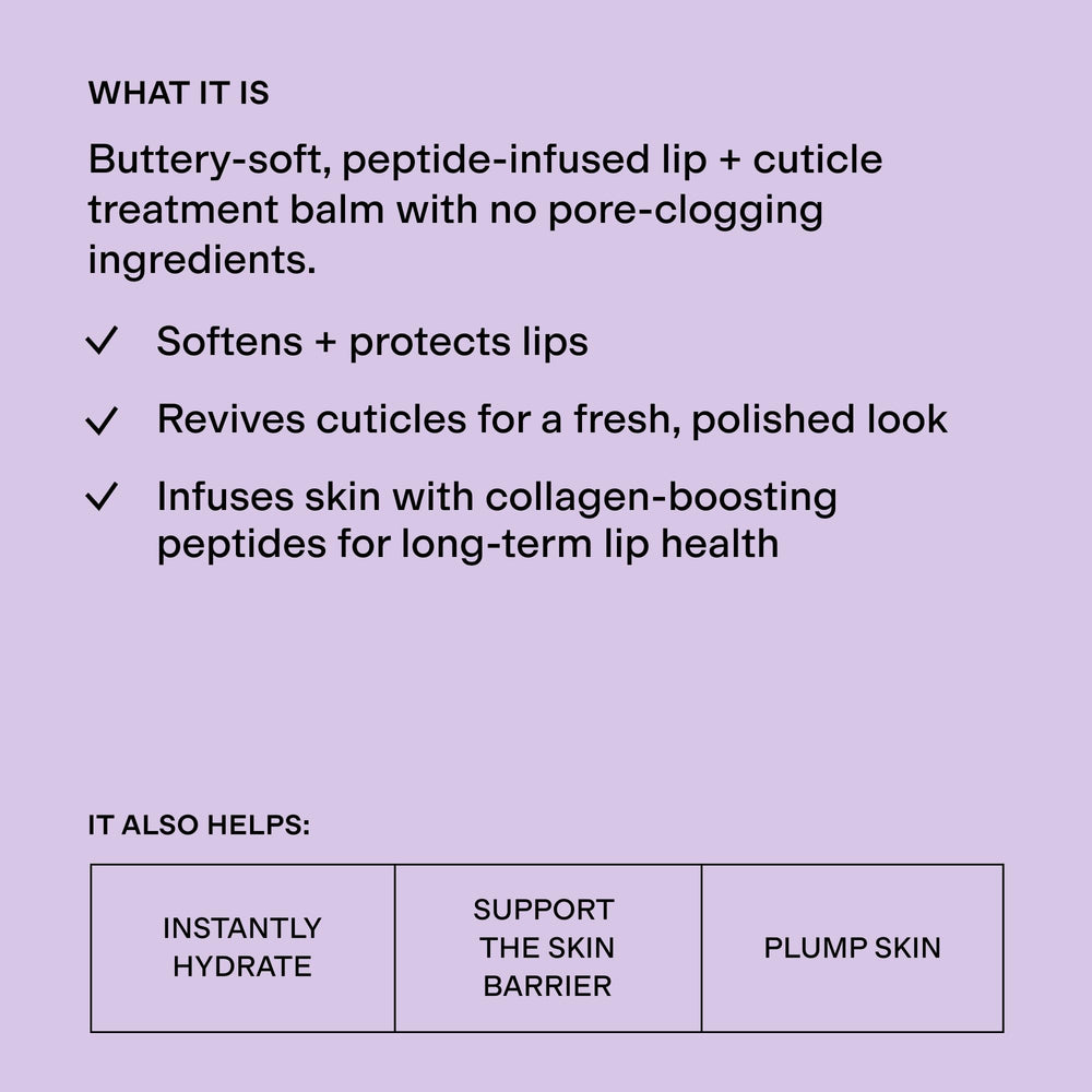 CLEARSTEM Lips&CUTES contiene péptidos, vitamina E y té verde para nutrir labios.