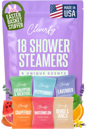 Tabletas de ducha aromáticas Cleverfy con lavanda para relajación en casa.