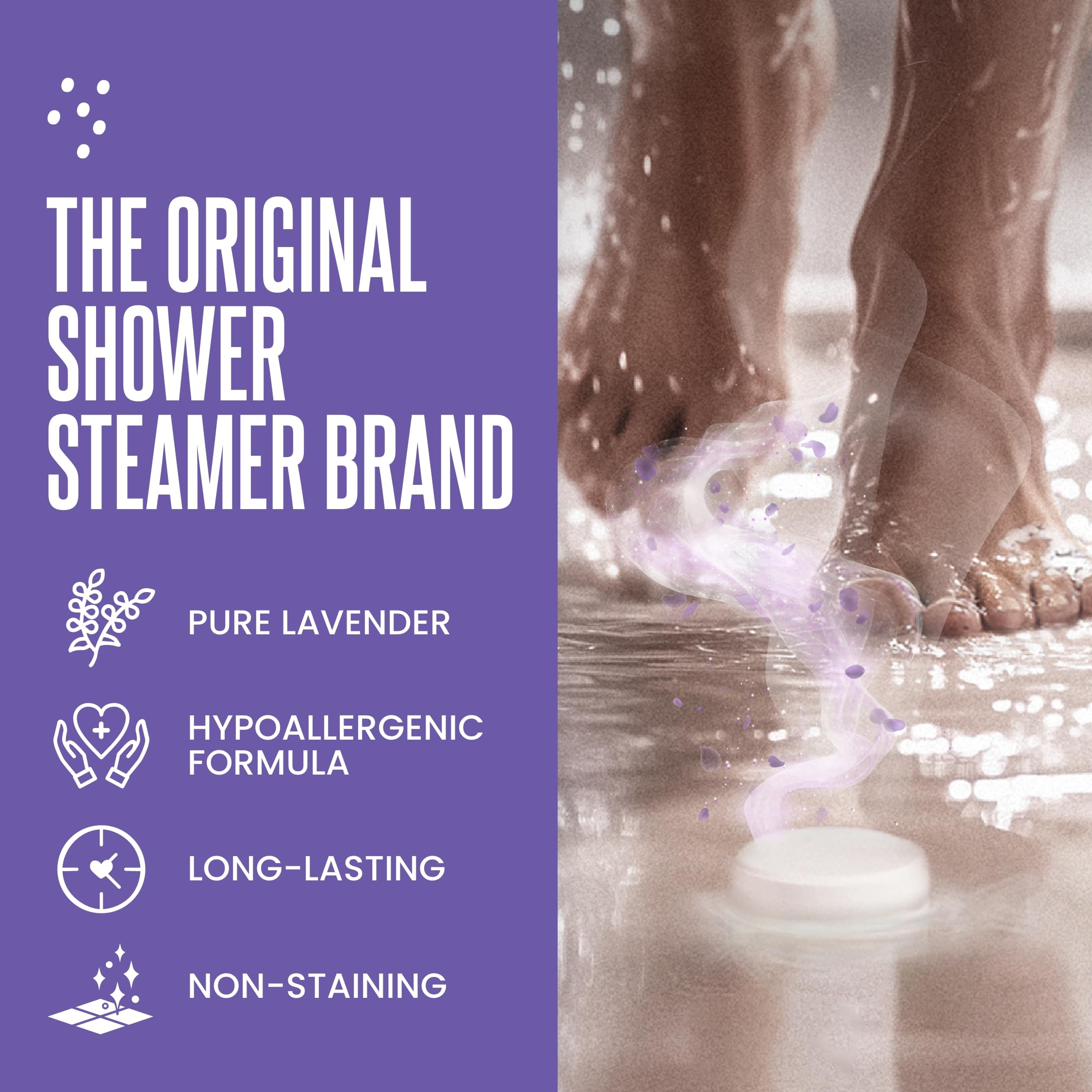 CLEVERFY tabletas ducha lavanda para experiencia de spa en casa.