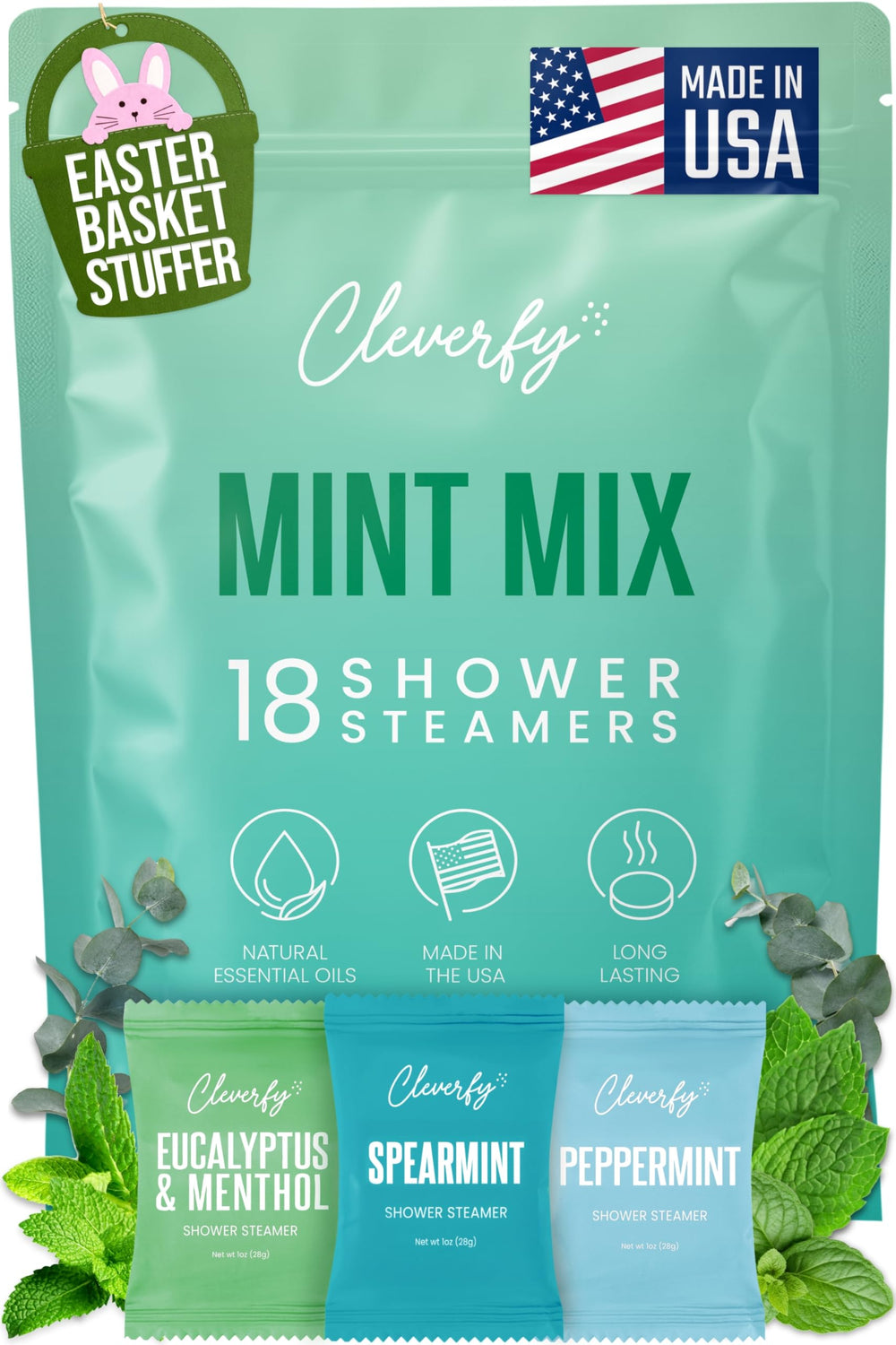 CLEVERFY tabletas ducha respira-facil, aromaterapia para una ducha más clara