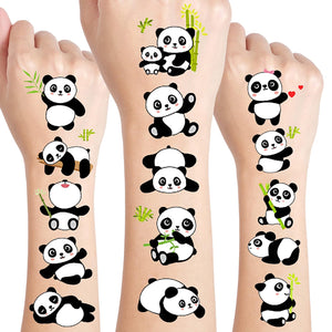 Cleverplay Panda tatuaje 24 hojas para fiestas divertidas y duraderas