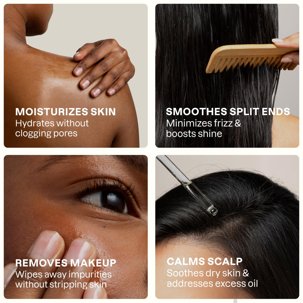 Cliganic aceite de jojoba: textura clara, aspecto dorado para uso diario.