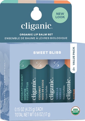 Bálsamo labial Cliganic orgánico, sabor menta-eucalipto, hidratación suave