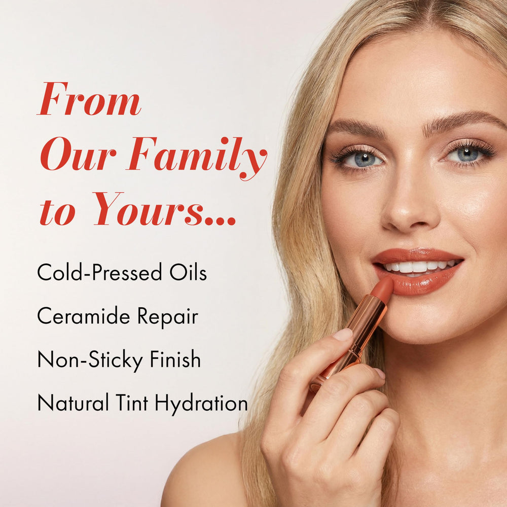 Clinexil fórmula limpia y no tóxica, apta para labios sensibles.