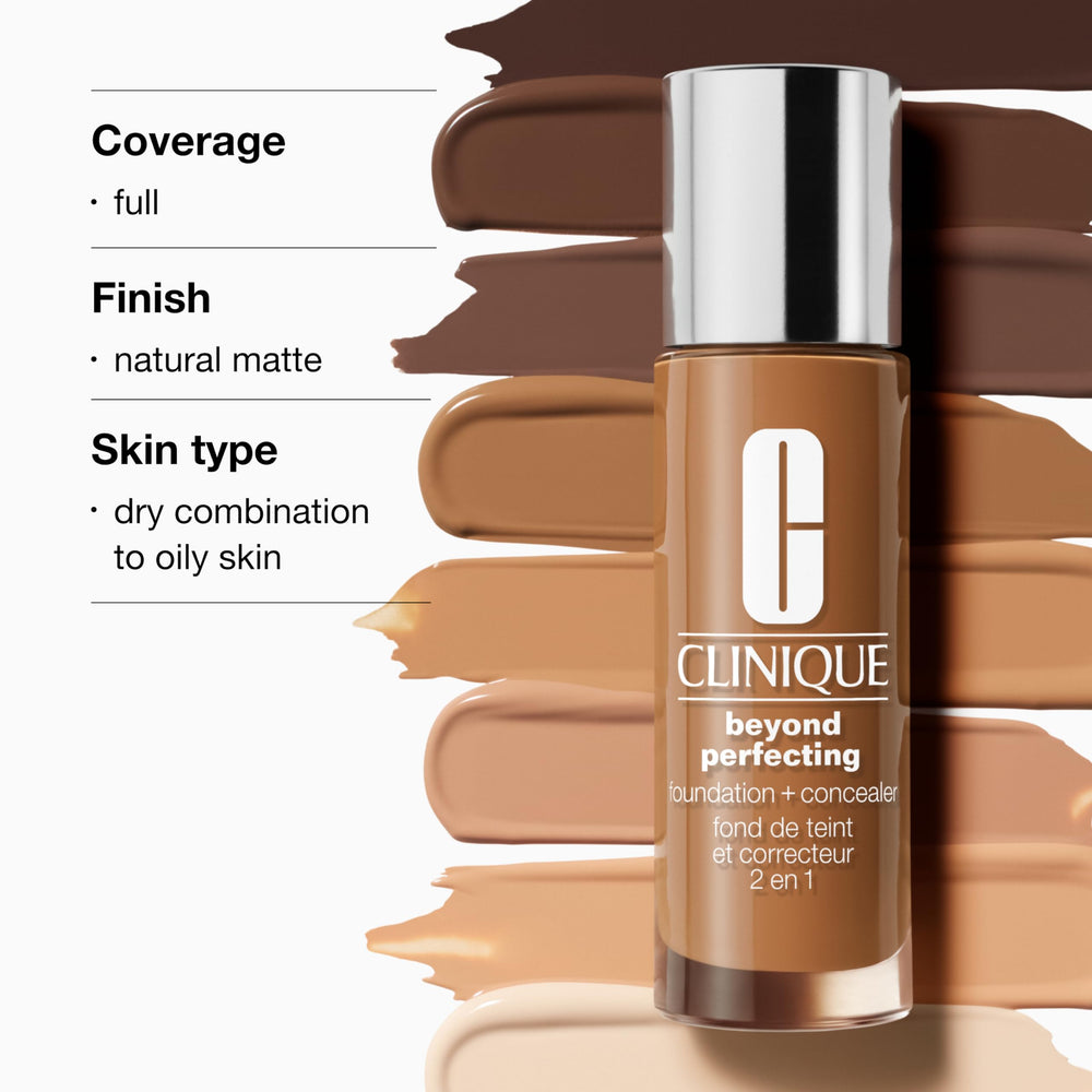 Clinique Beyond Perfecting: textura hidratante que se siente ligera.