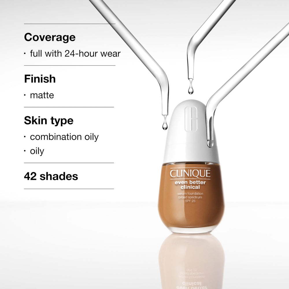 Clinique Even Better Clinical Serum Foundation con SPF 25 para protección diaria