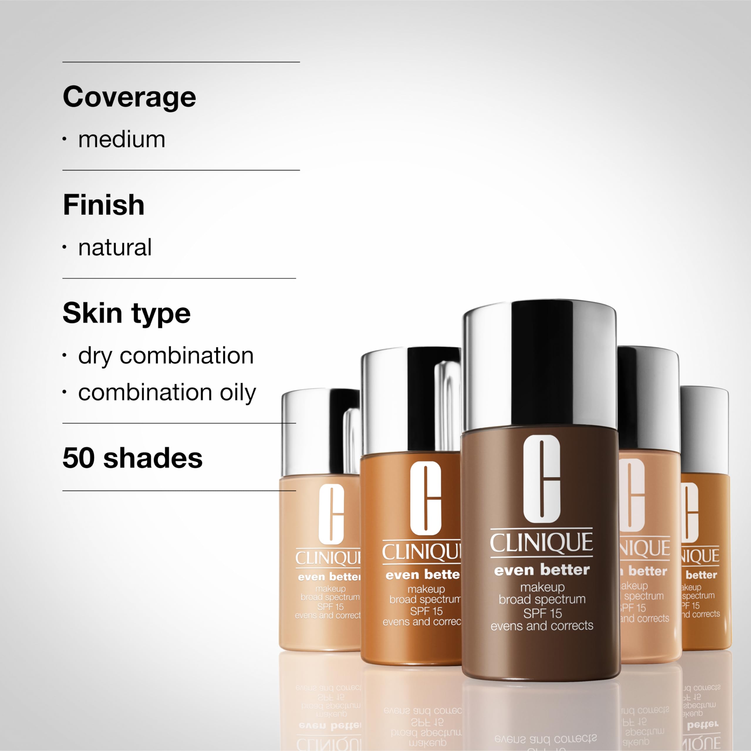 Protección SPF 15 en Clinique Even Better Makeup para uso diario