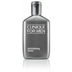Clinique para Hombres Tonico Exfoliante, botella, desobstruye poros y prepara la piel para el afeitado.