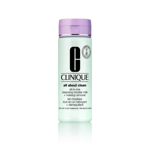 Clinique leche micelar desmaquillante en botella, limpieza sin agua para rostro