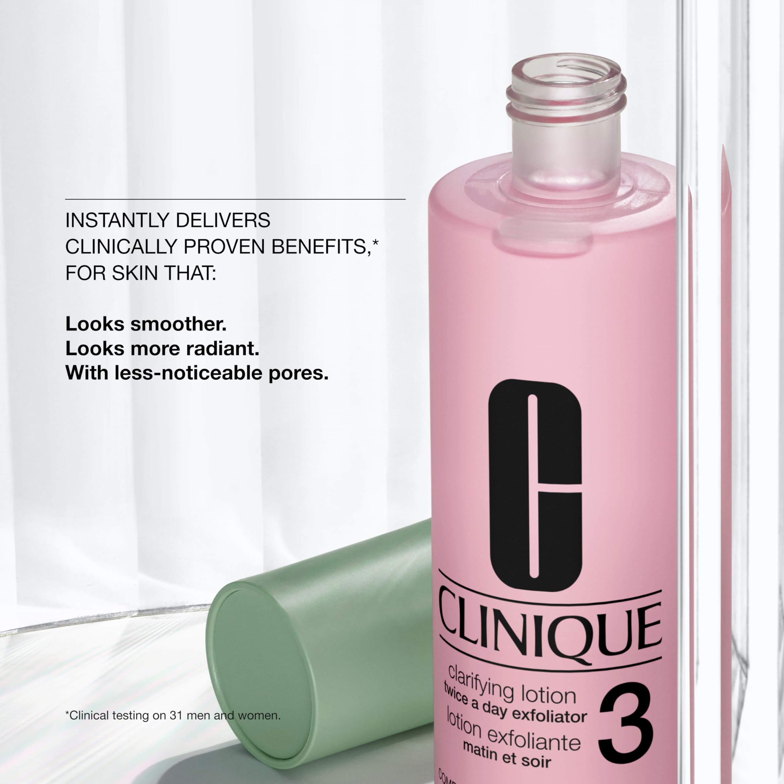 Clinique Loción Clarificante, textura ligera para uso diario