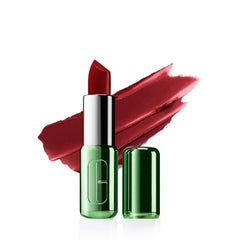 Labial Clinique Pop de Larga Duración, envase elegante para uso diario y color duradero.