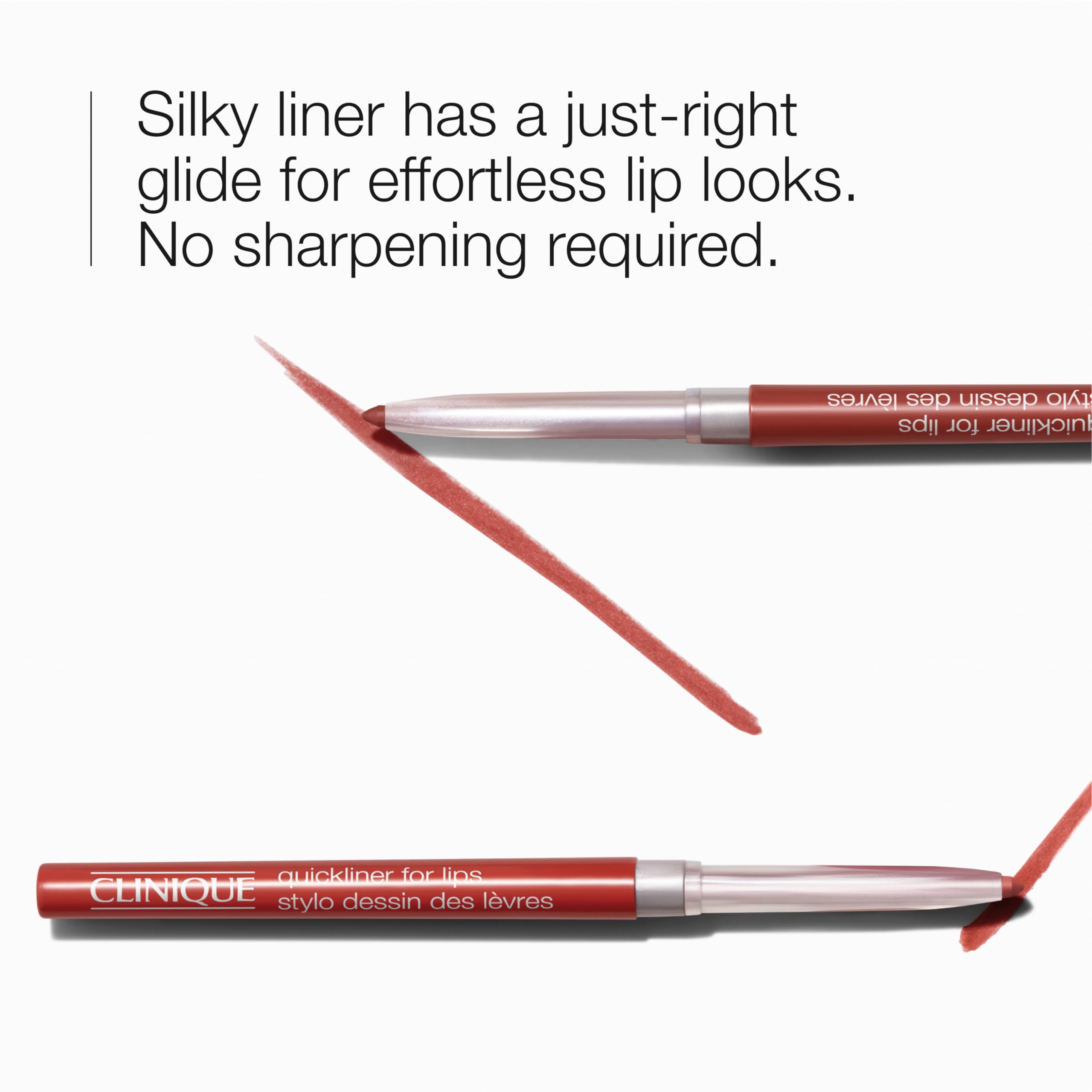 Clinique Quickliner sin necesidad de afilar, aplicación rápida y conveniente.