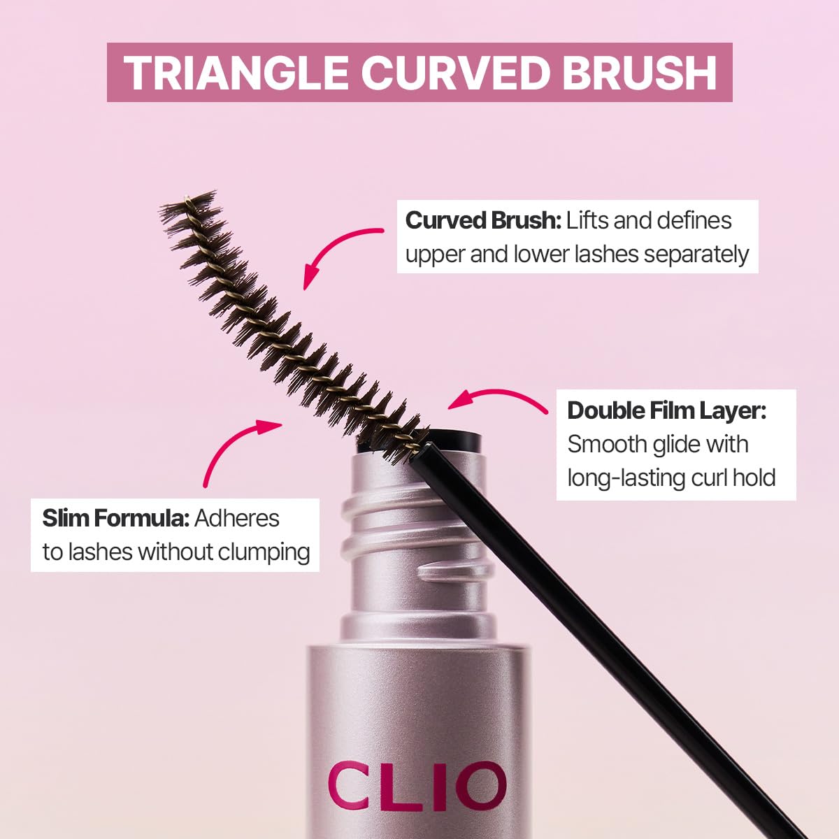 CLIO Kill Lash Superproof Máscara, evita grumos y pliegues durante la aplicación.