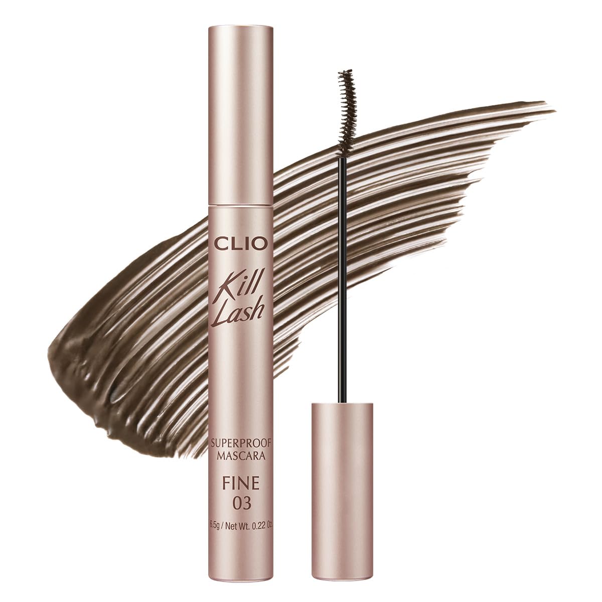 CLIO Kill Lash Superproof Máscara, aplicador triangular para definición desde la raíz.