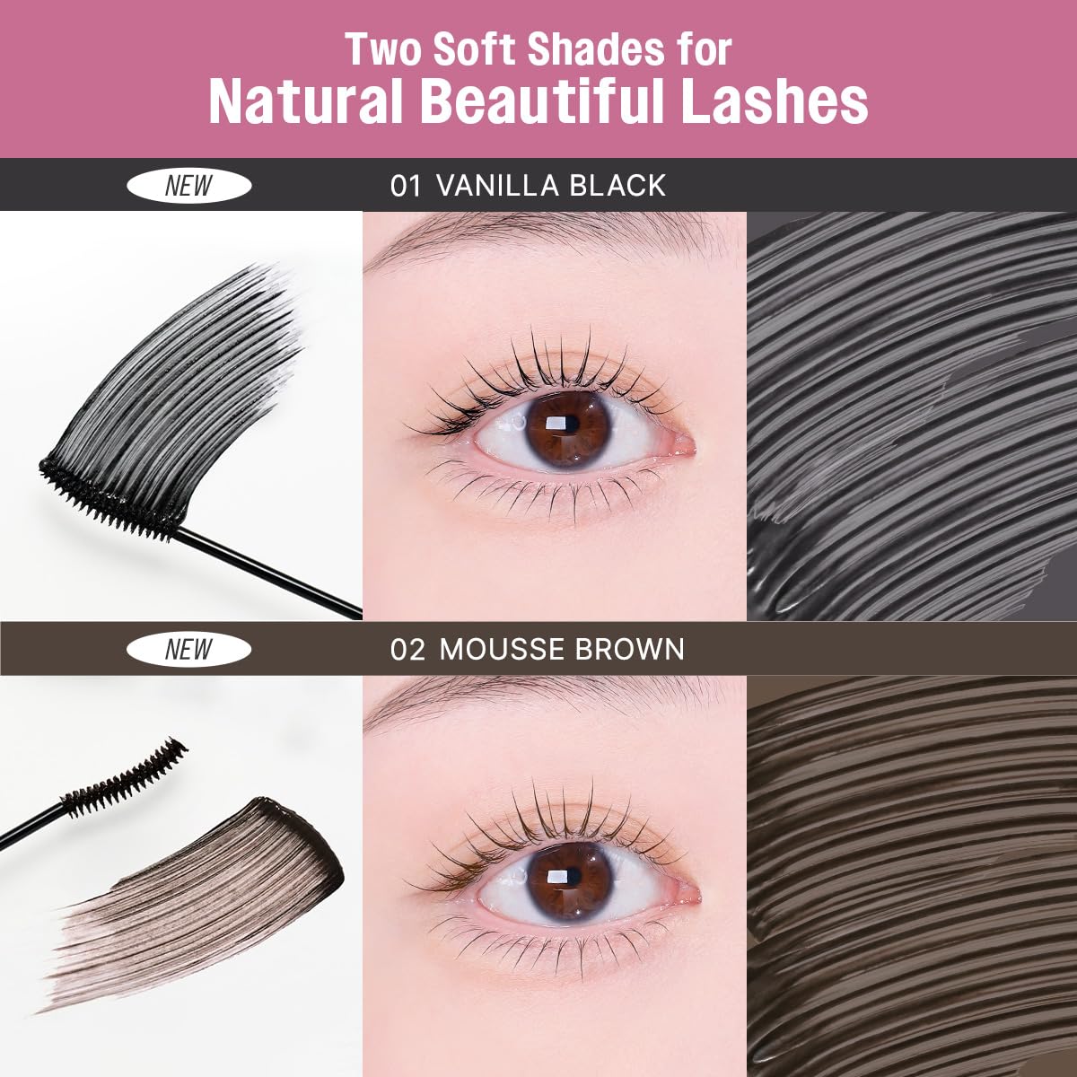 Duración prolongada de CLIO Kill Lash Superproof mantiene pestañas definidas.
