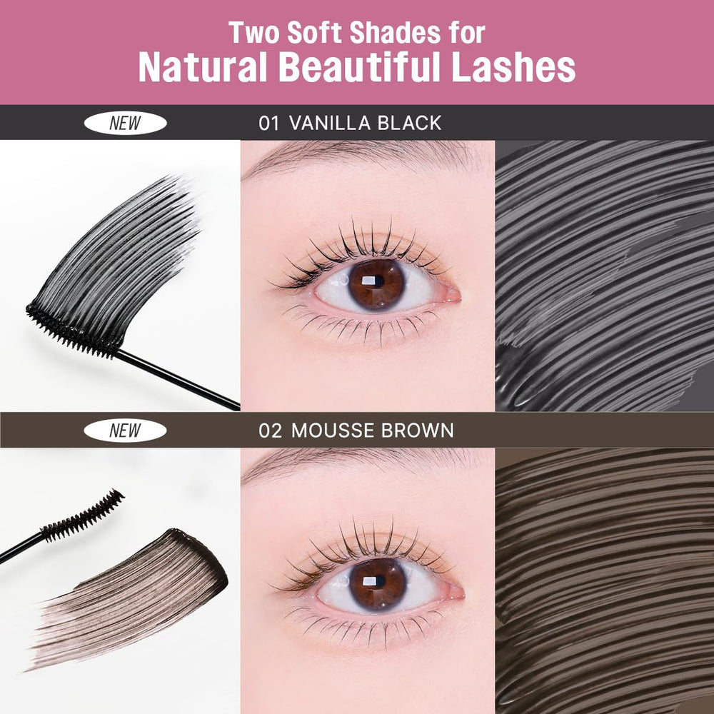 Duración prolongada de CLIO Kill Lash Superproof mantiene pestañas definidas.