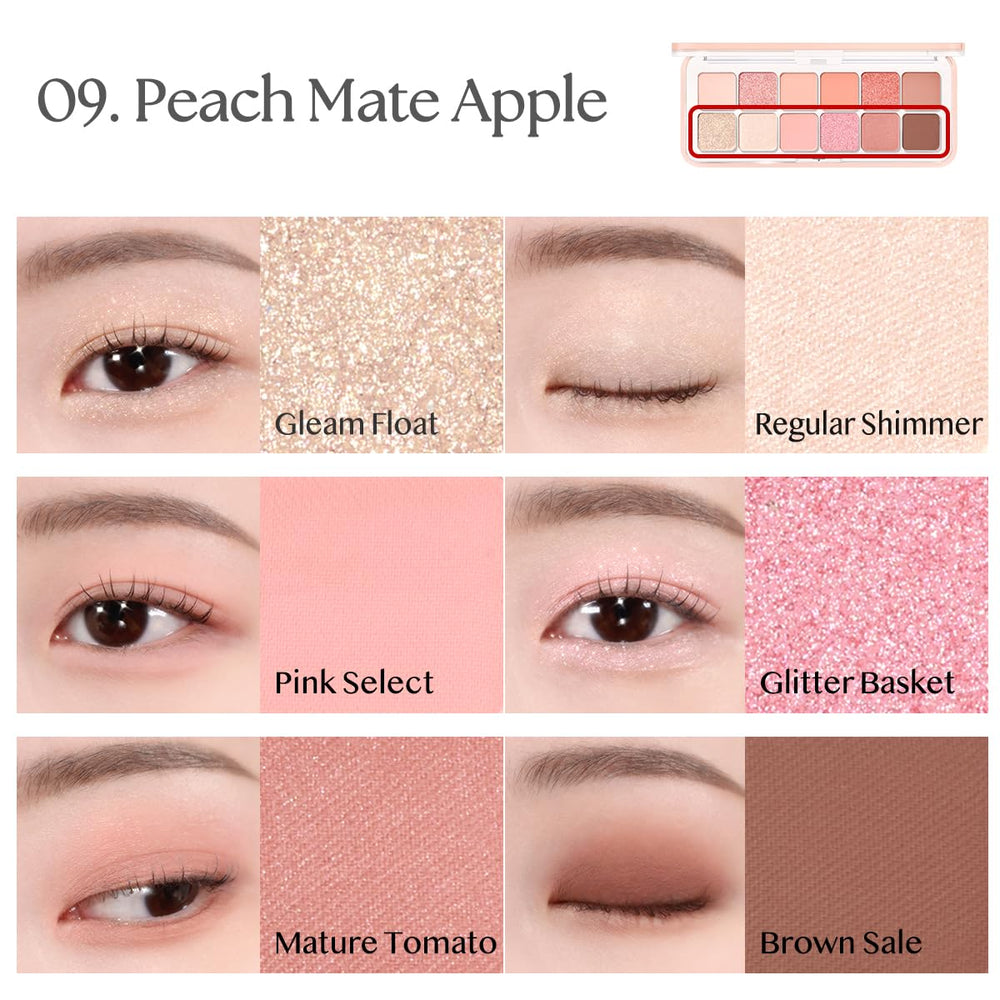 CLIO PROFESSIONAL Pro Eye Palette Air: sombras brillantes para acentos de iluminación en ojos.