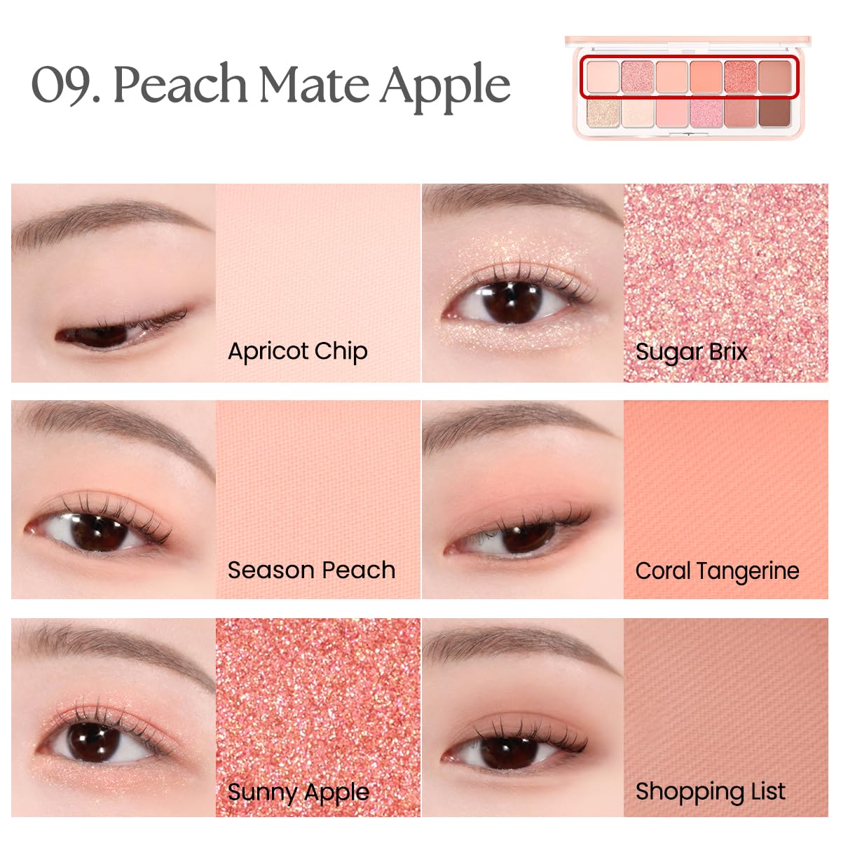 CLIO PROFESSIONAL Pro Eye Palette Air: tonos oscuros para delineado suave y definición precisa.