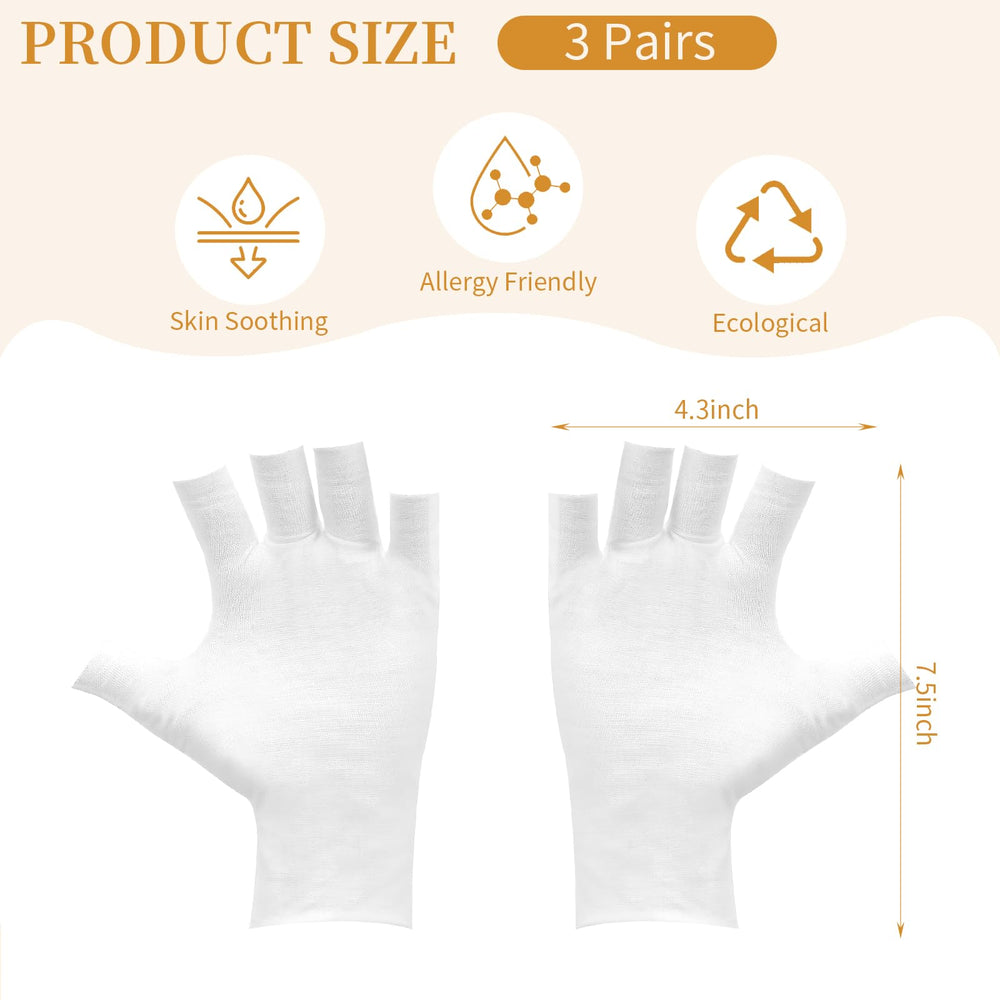 Guantes Clofiak de algodón 100% que favorecen la absorción de crema.