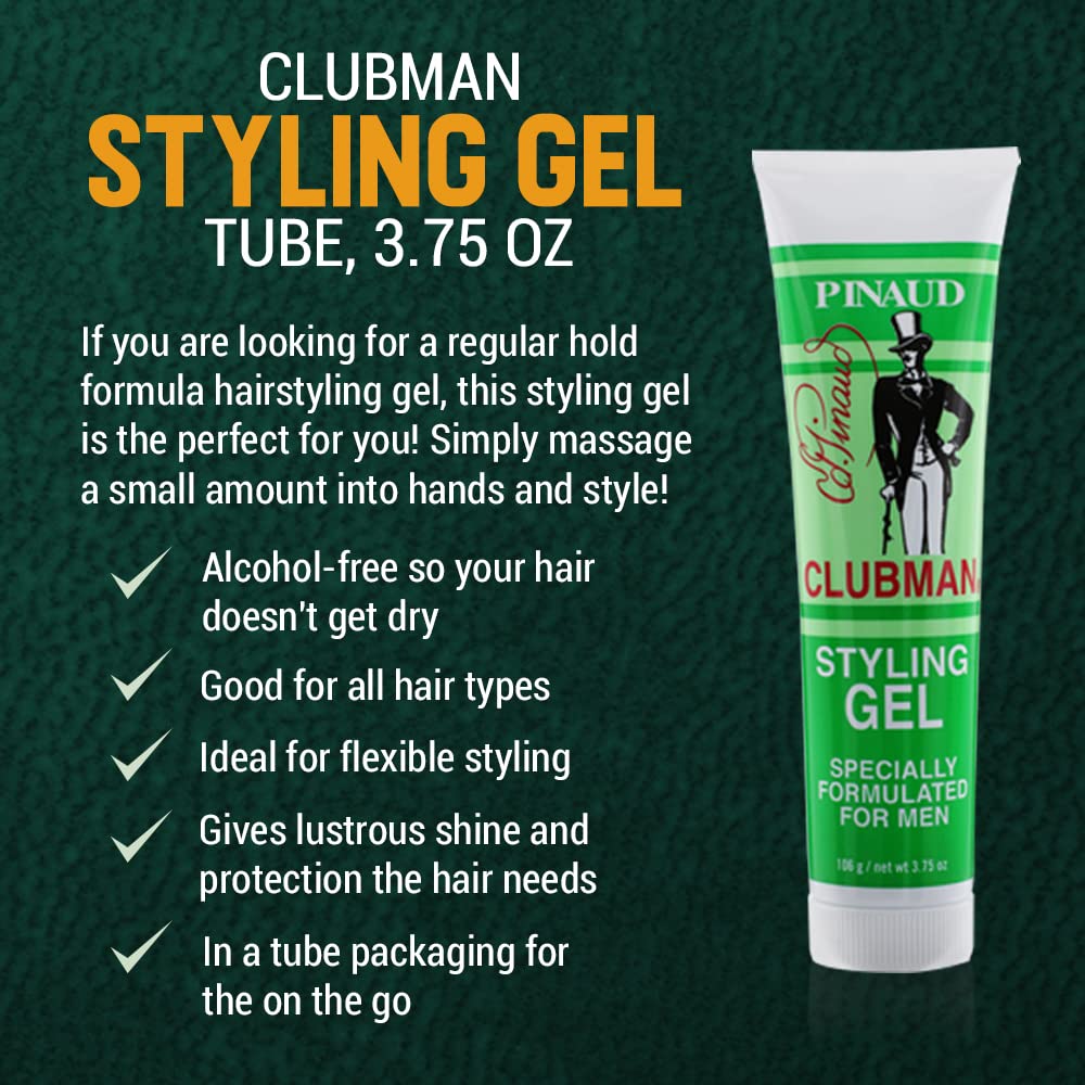 Aplicación del gel Clubman de estilo para un acabado limpio y cómodo