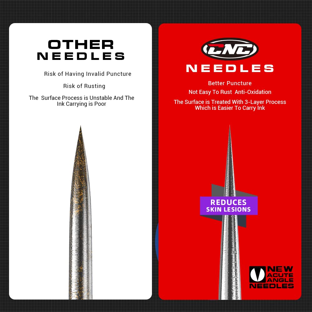 Agujas CNC 5RL esterilizadas por EO, empaque individual para un solo uso.