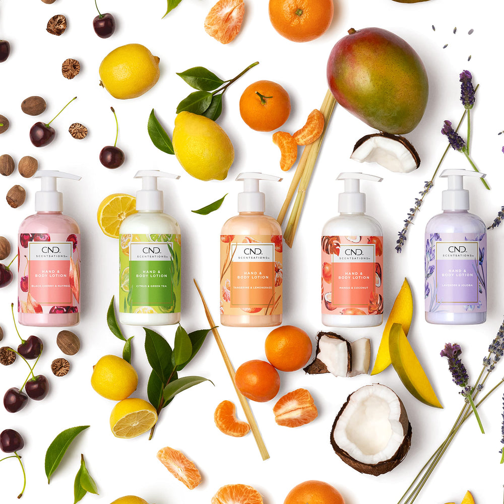Piel nutrida tras usar CND Scentsations, hidratación diaria