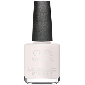 CND Vinylux Romantique: bote de esmalte rosa suave con durabilidad y brillo.