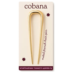 Cobana alfiler francés dorado para peinados rápidos y elegantes