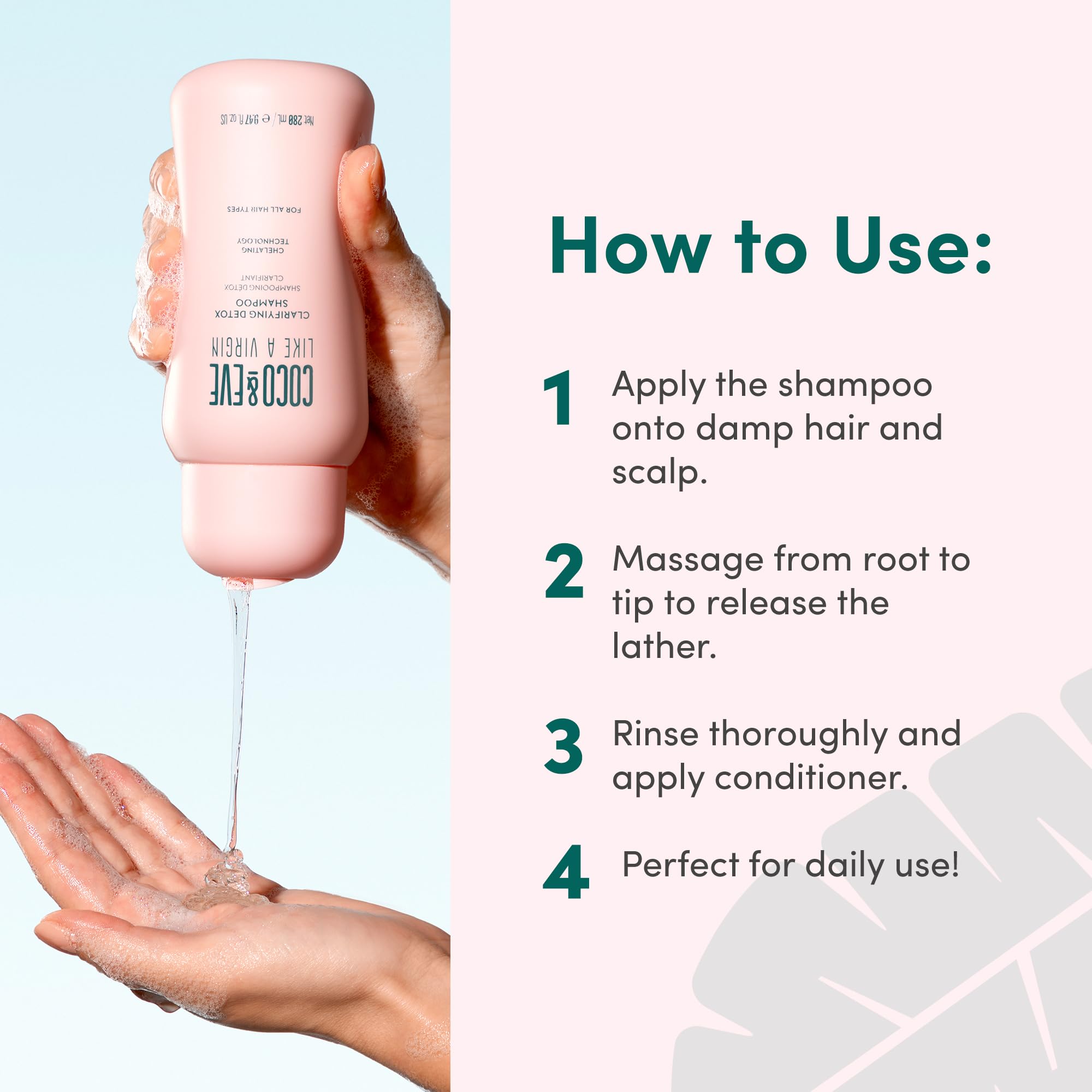 Coco & Eve Detox Shampoo: cabello hidratado tras cada lavado.