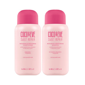 Coco & Eve champú reparador en botella para cabello dañado y sedoso
