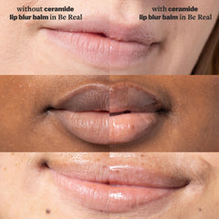 Aplicación suave del bálsamo Cocokind en los labios sensibles.