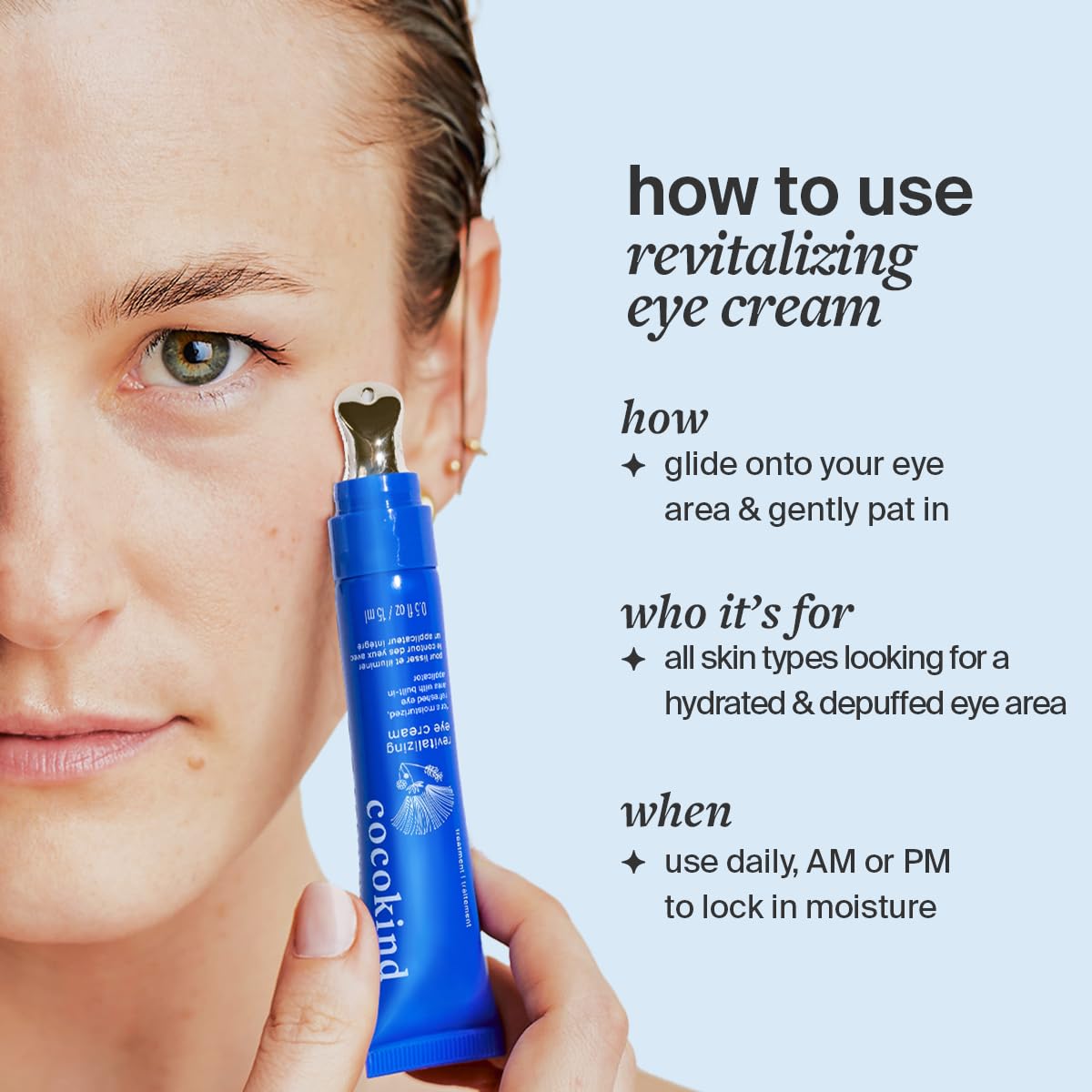 Cocokind Crema para ojos revitaliza el contorno y aporta luminosidad