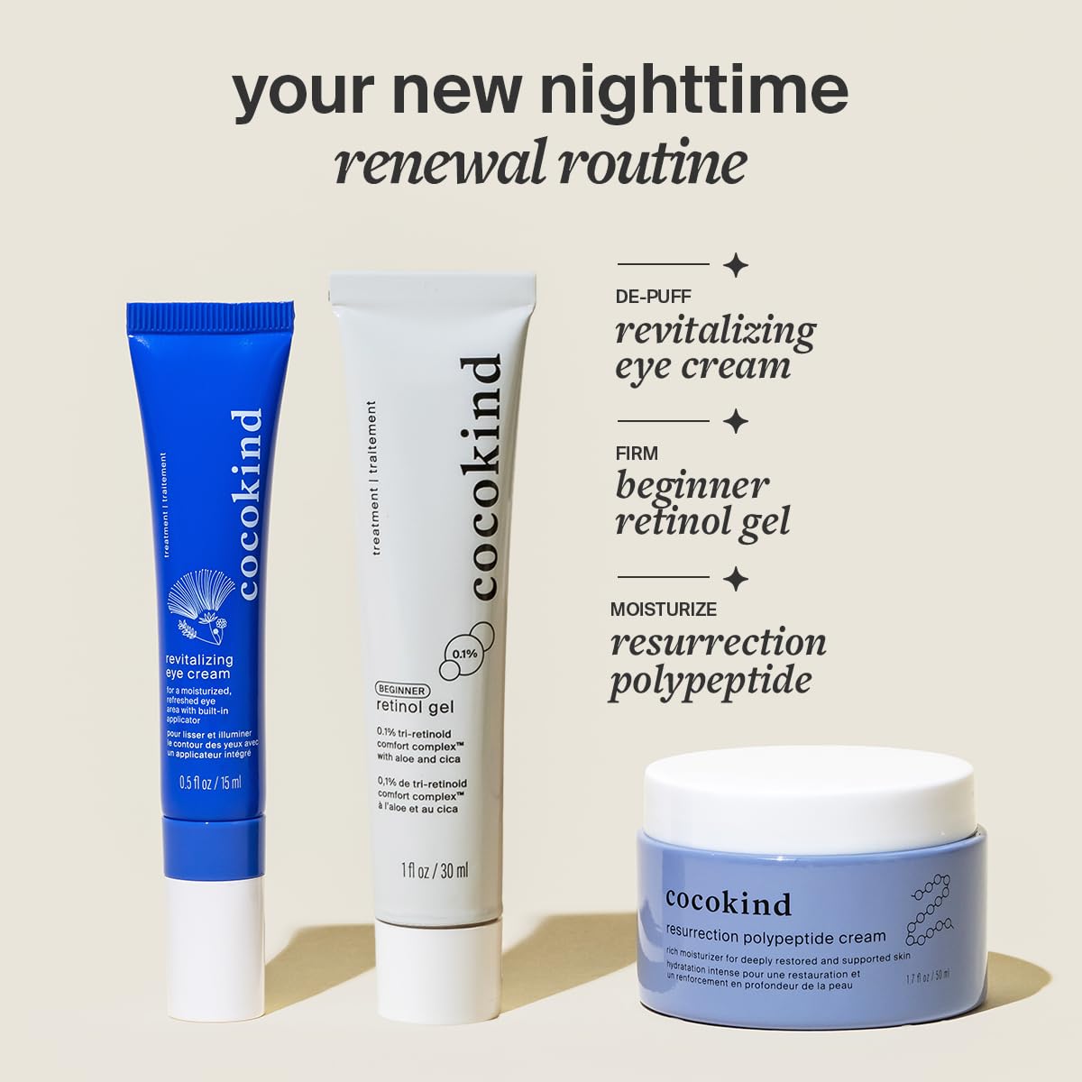 Cocokind Crema para ojos textura cremosa para aplicación suave