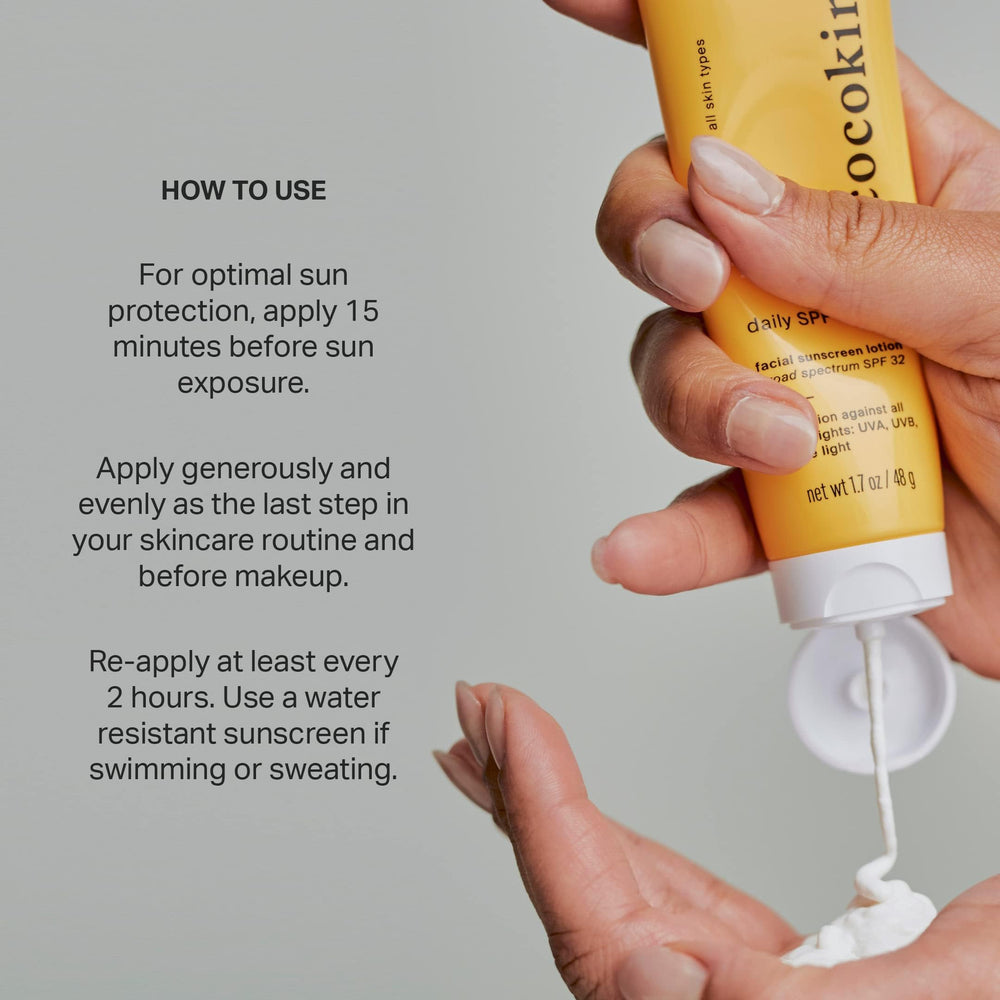 Cocokind Daily SPF: sello POA para estimar la vida útil tras abrir.